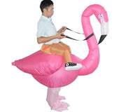 Creative toys Halloween Christmas Flamingo cosplay dress up inflatable suit party spoof costume props