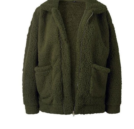 Casual coat female autumn winter new Europe and the United States imitation fur wool loose coat