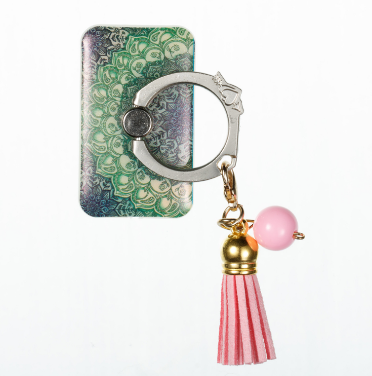 Paste creative lazy tassels metal painted finger ring bracket mobile phone