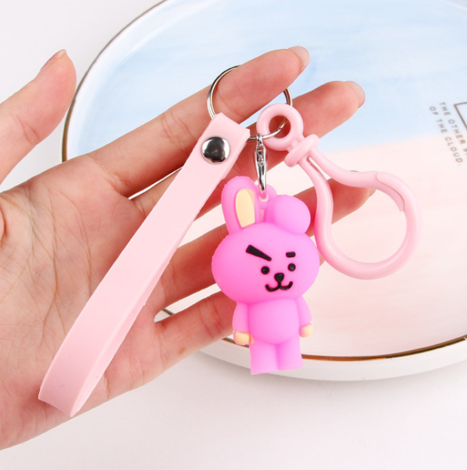 Keychain creative cute schoolbag car pendant gift