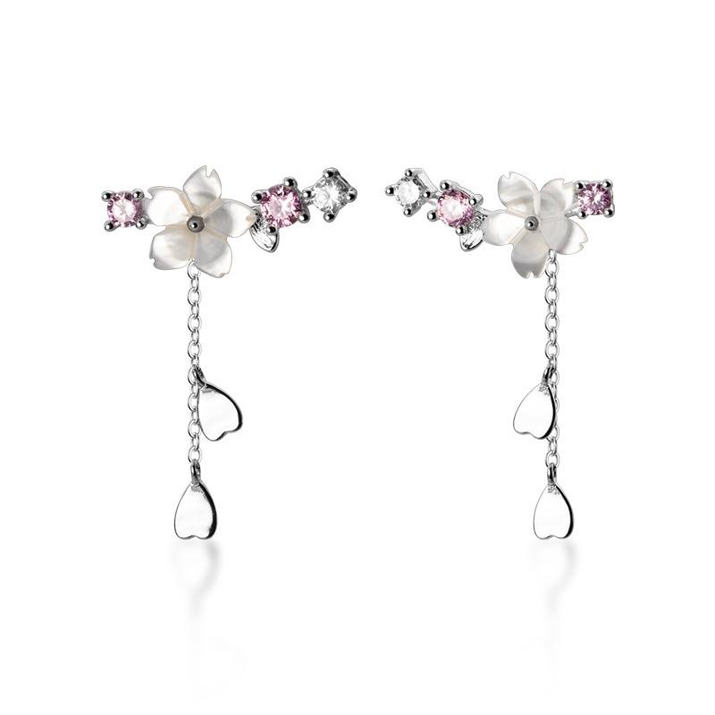 Diamond tassel earrings