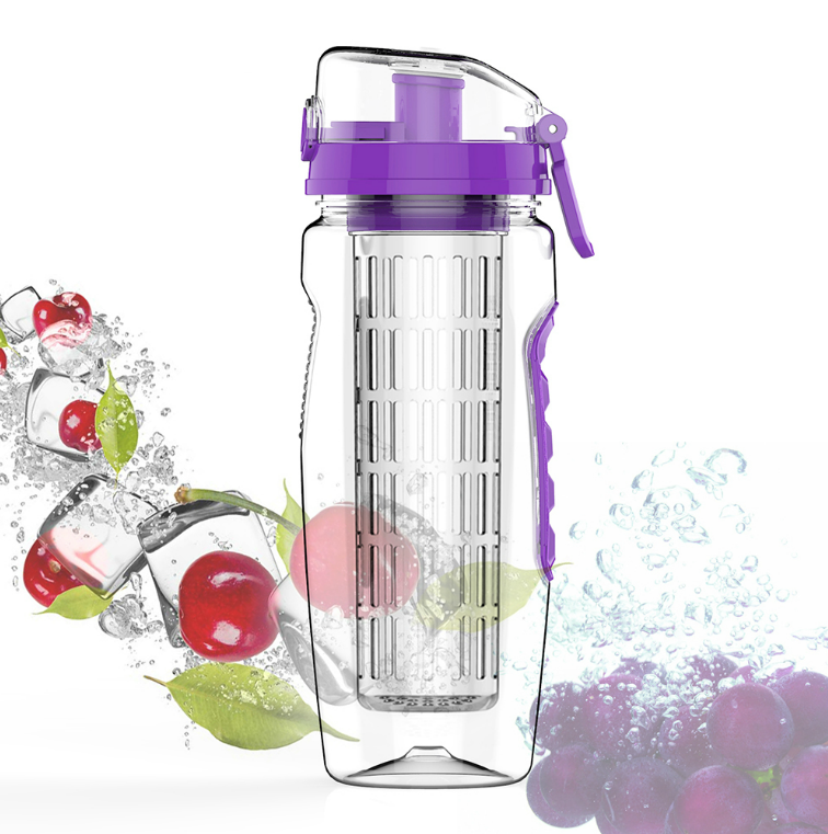 BAISPO 32oz 900ml BPA Free Fruit Infuser Juice Shaker Sports Lemon Water Bottle Tour hiking Portable Climbing Camp Bottles