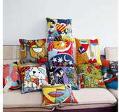 Roy Painting 1 Embroidered Cushion Cover