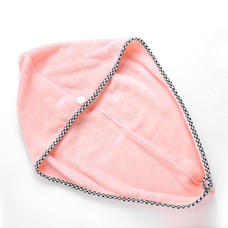 Thick absorbent adult hair caps coral fleece cute turban