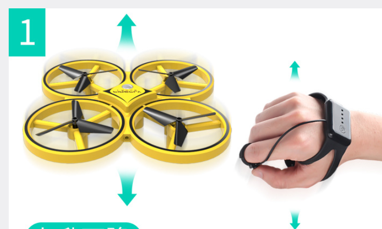 Ufo induction aircraft children's watch remote control suspension drone light gesture induction toy