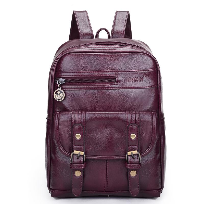 The explosion of hot retro fashion brand handbag Backpack School wind PU leather handbags Backpack