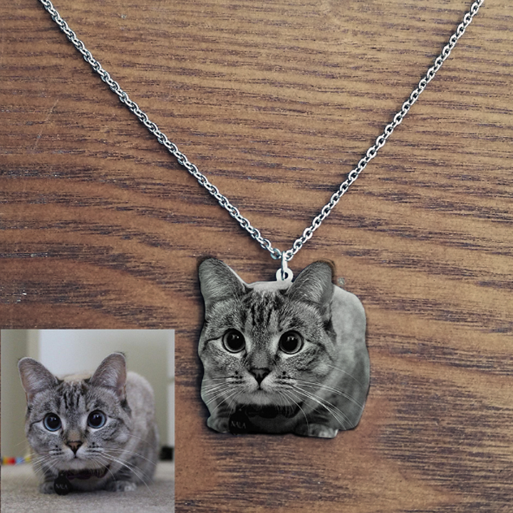 Pet Photo Necklace Stainless Steel