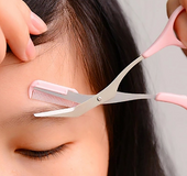Herramientas de belleza tijeras para cejas con peine para cejas