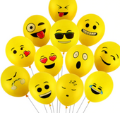 Cute Emoji Smiley Latex Balloon (10 pcs / lot)