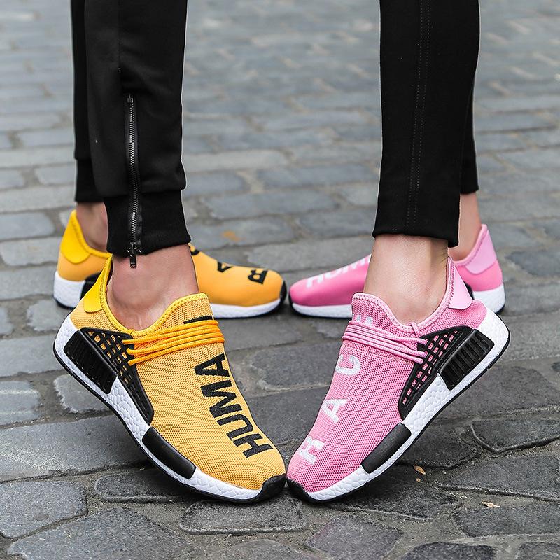 Breathable casual sports big net running shoes couple shoes flying woven shoes