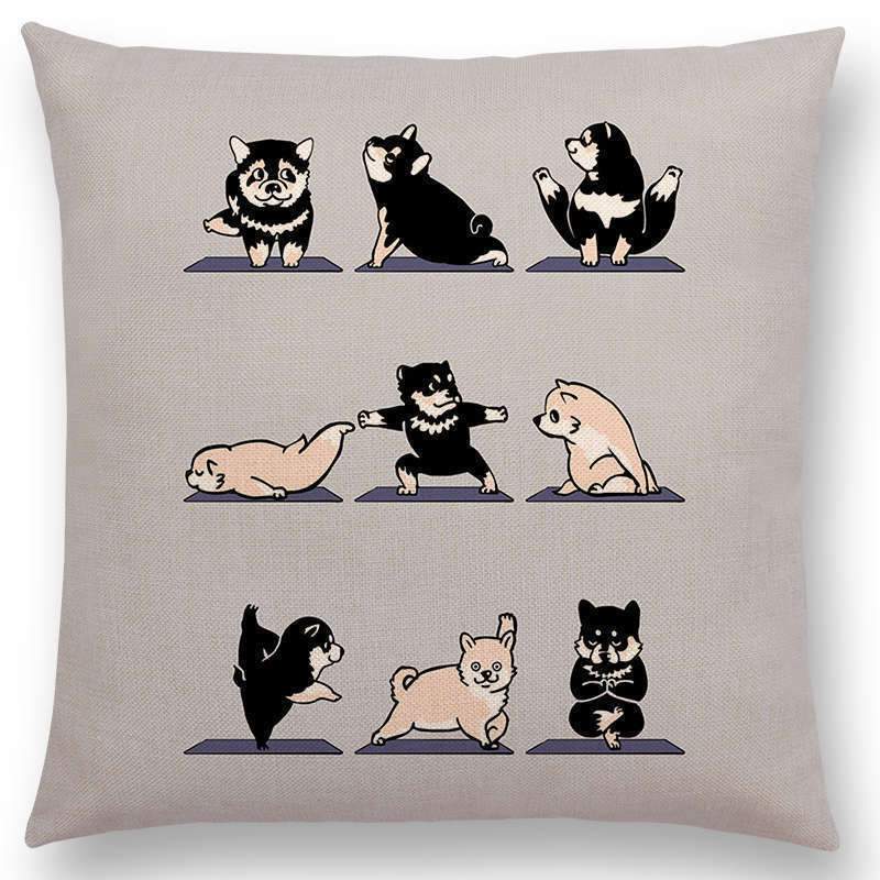 Dog animal printed pillow case