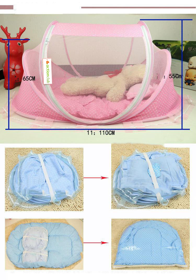 Juego De Cama Plegable Para Bebé Con Almohada