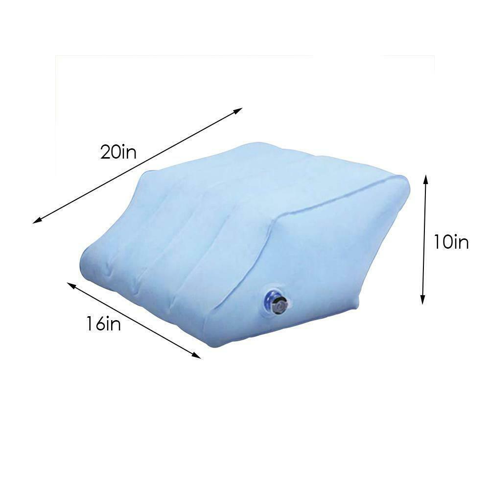 Portable inflatable leg pillow