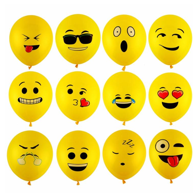Cute Emoji Smiley Latex Balloon (10 pcs / lot)