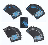 54 Pieces Waterproof PVC Black Plastic Playing Cards Set Poker Cards Texas Poker Card Classic Pokers Family Gather Game Props