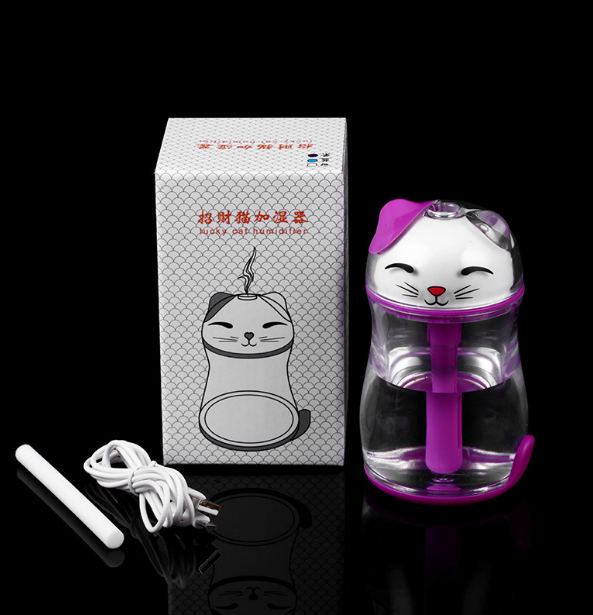 Lucky Cat Humidifier Crystal Colorful