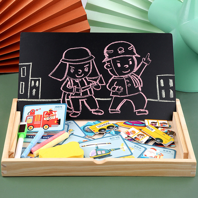 Magnetic stickers puzzle children's educational toys