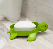 Portable bathroom drain soap tray