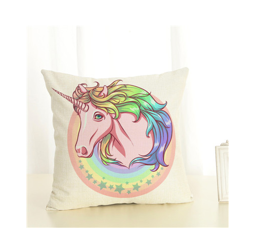 Fashion Pillow Cover Unicorn Pillow Case Cojins / Almofadas 45 Inches x 45 Cm Square Valentines Day Gift Handmade 3D Cushions