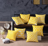 Cotton embroidered pillow with core sofa cushion chair backrest