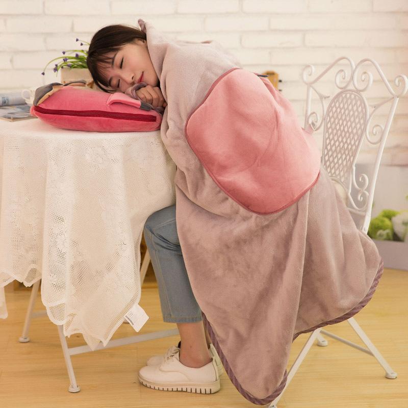 Cartoon pillow blanket plush toy