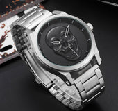 Fashion Skull Watch Men Luxury Unique Punk 3D Waterproof Stainless Steel Quartz Creative Sports Male Clock