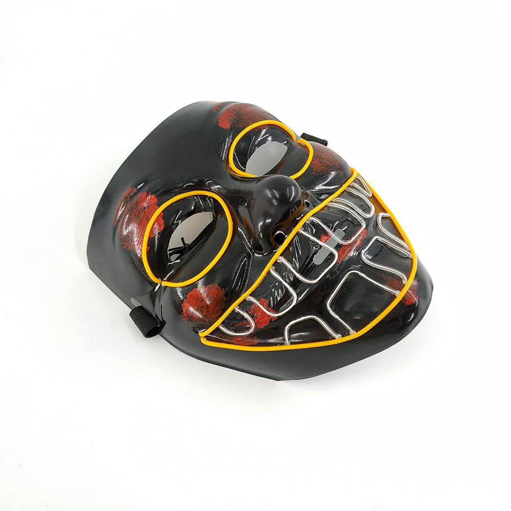 Halloween Glowing Mask Sound Activated Light Up Scary Mask