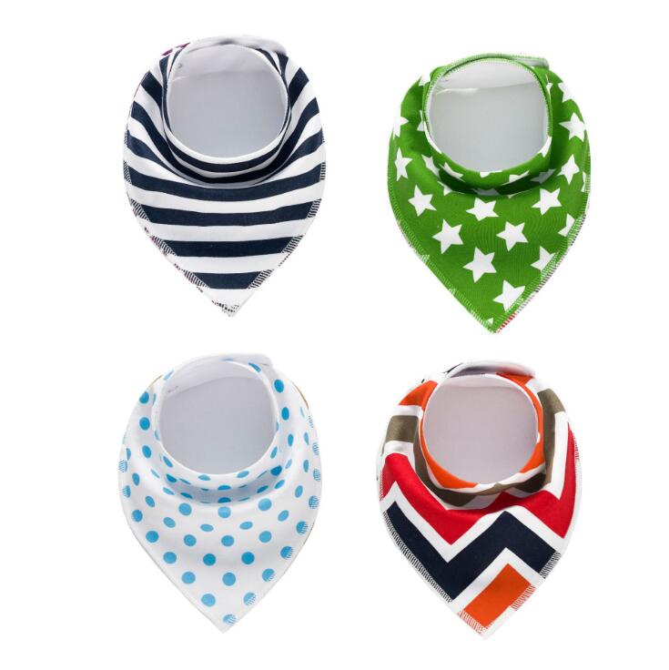 4 piezas / lote Impresión  Varios Diseños Tela Babero Bandana