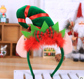 Christmas Day Decoration Creative Explosion Color Feather Decoration Sequins Tip Hat Headband Headband