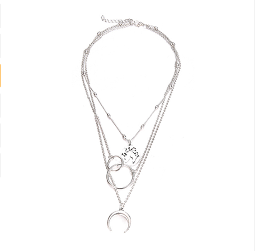 Collar De Mapa Lunar Multicapa