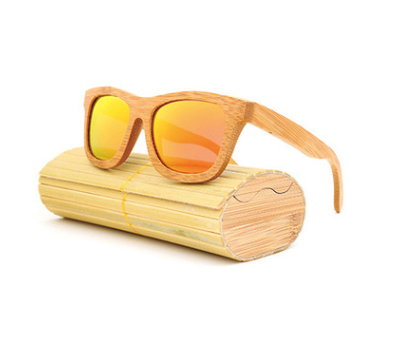 Multicolor bamboo glasses coated sunglasses