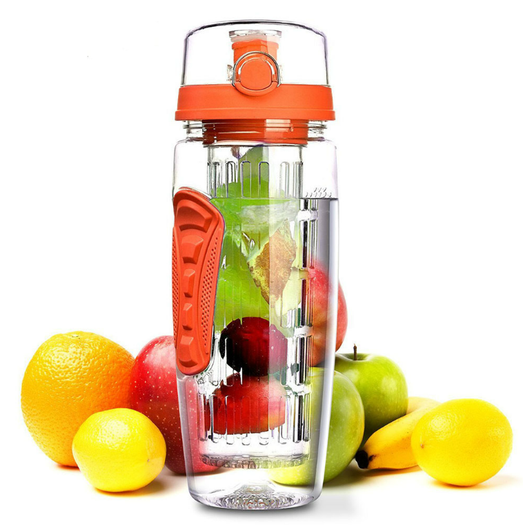 BAISPO 32oz 900ml BPA Free Fruit Infuser Juice Shaker Sports Lemon Water Bottle Tour hiking Portable Climbing Camp Bottles