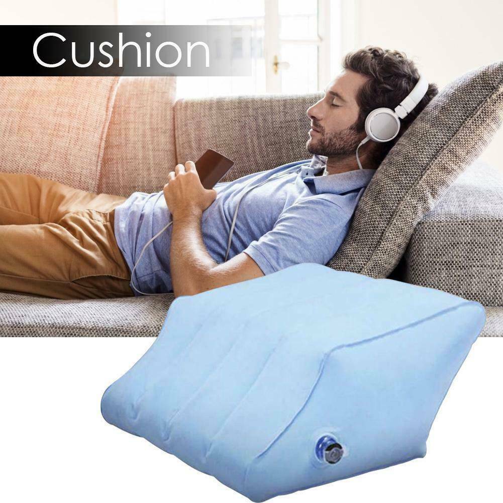 Portable inflatable leg pillow
