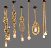 Hemp rope chandelier