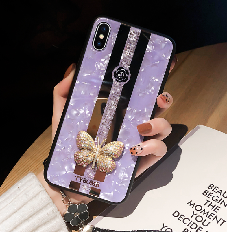 Luxury Diamond Butterfly Mirror   Case  | IPhone