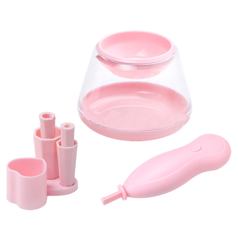 Set de limpiador de pinceles de maquillaje eléctrico