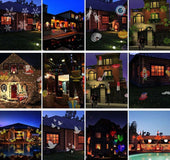 Christmas Snowflake Projection Lawn Light Outdoor Waterproof LED Stage Film Projection Light 12 Cards