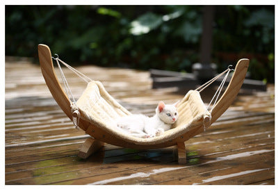 Hamaca Cama De Madera Para Gato