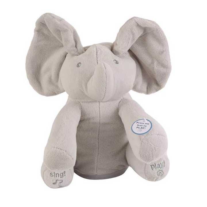 Las orejas se moverán para cantar muñecos de peluche de elefante