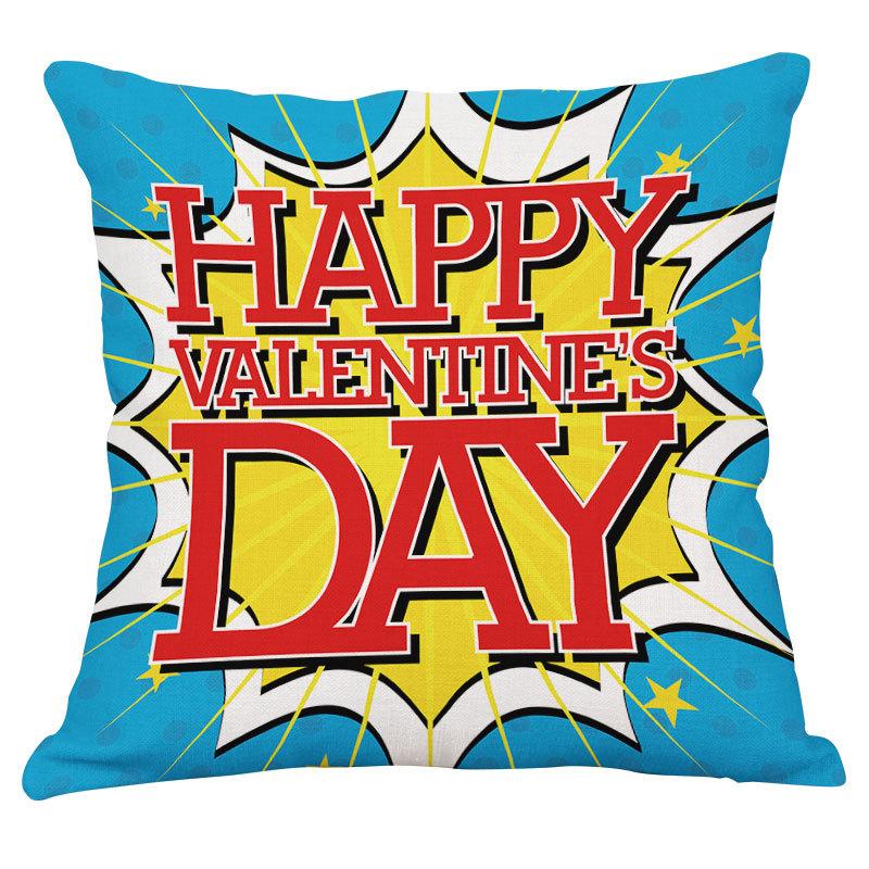 Cartoon pop comic cotton and linen pillowcase