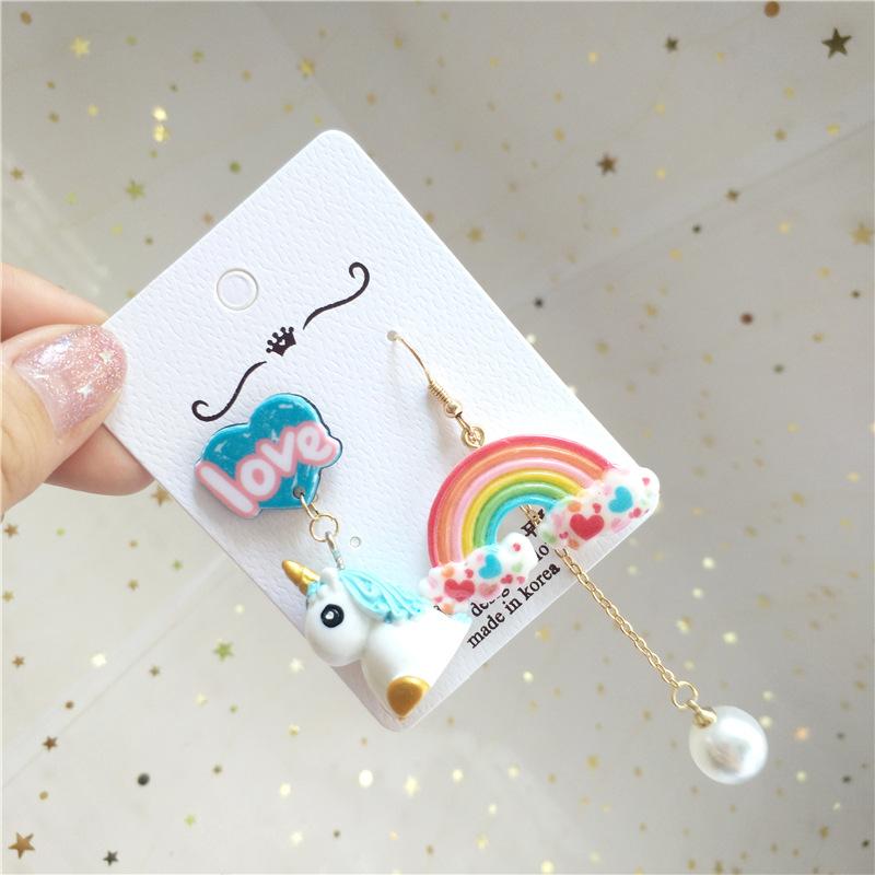 Acrylic circus cartoon earrings