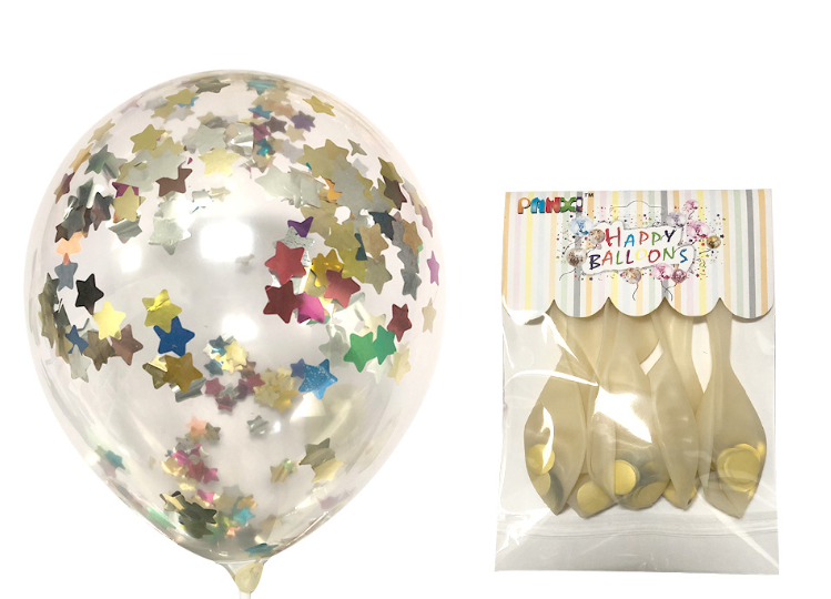 12-inch transparent dot paper balloon color gold sequins birthday paper circular Balloon Wedding Decoration