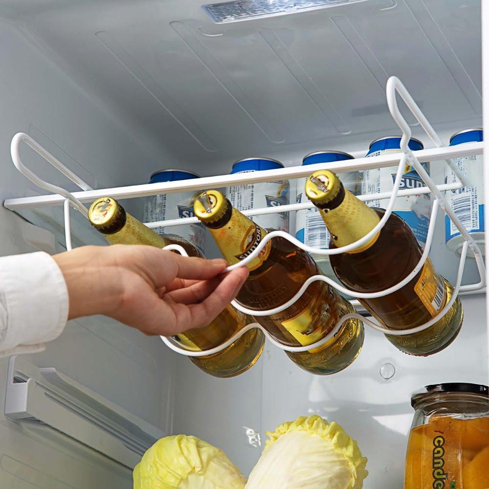 Wrought iron beer rack refrigerator shelf