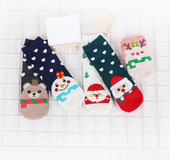 Ladies Christmas Socks Cartoon Santa Animals Cute Female Students in Tube Long Waist Socks Cotton