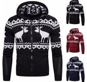 Christmas elk hooded sweater