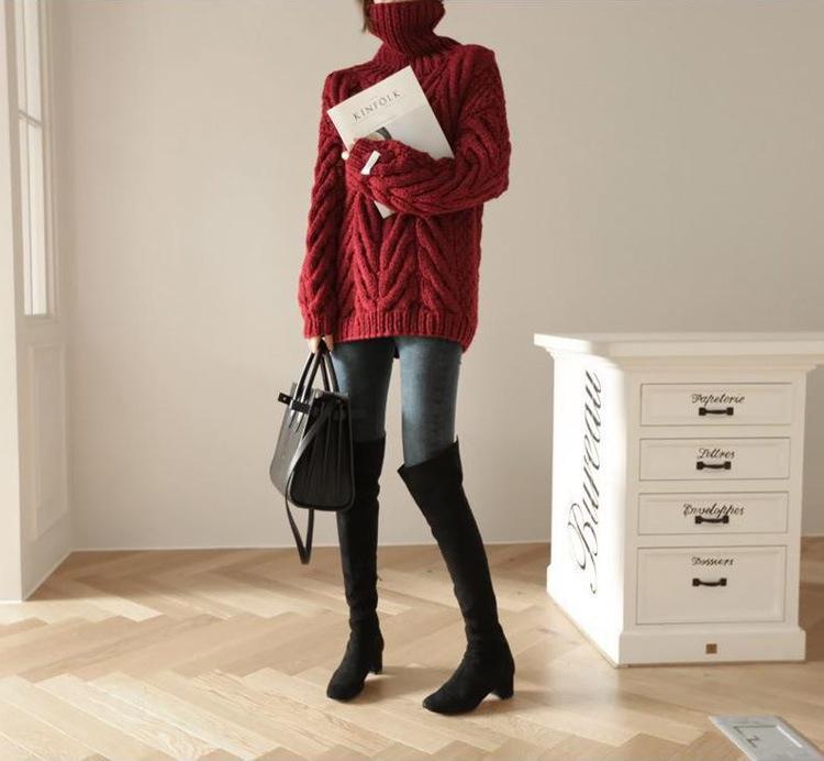 Turtleneck knit sweater