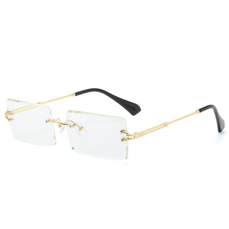 Rimless Rectangle Sunglasses Square