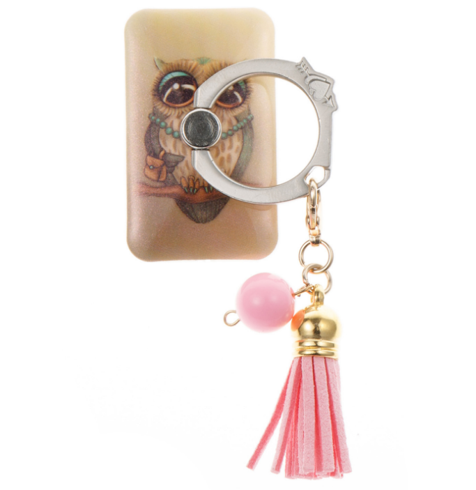 Paste creative lazy tassels metal painted finger ring bracket mobile phone