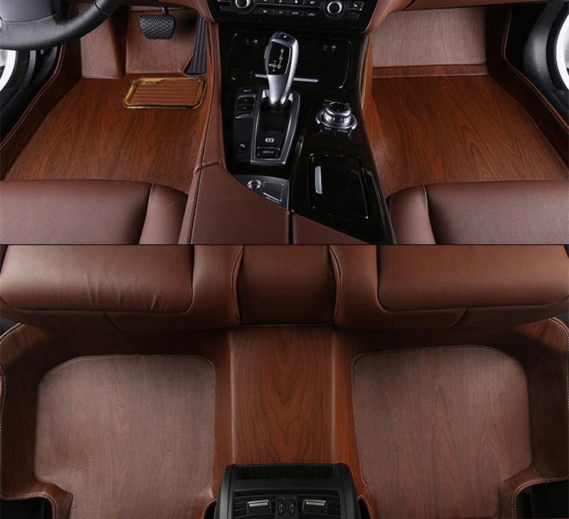 Custom Wood grain car mat
