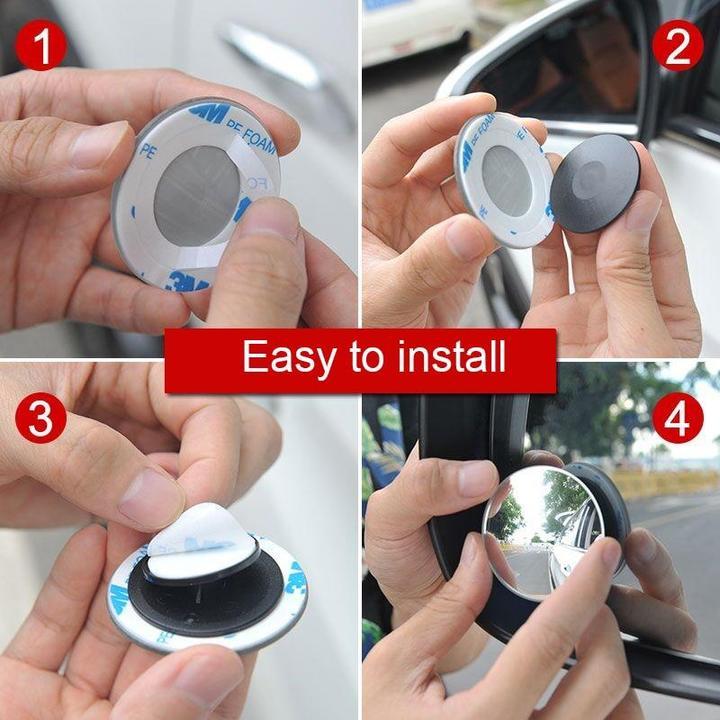 Car borderless small round mirror 360 degree blind spot mirror